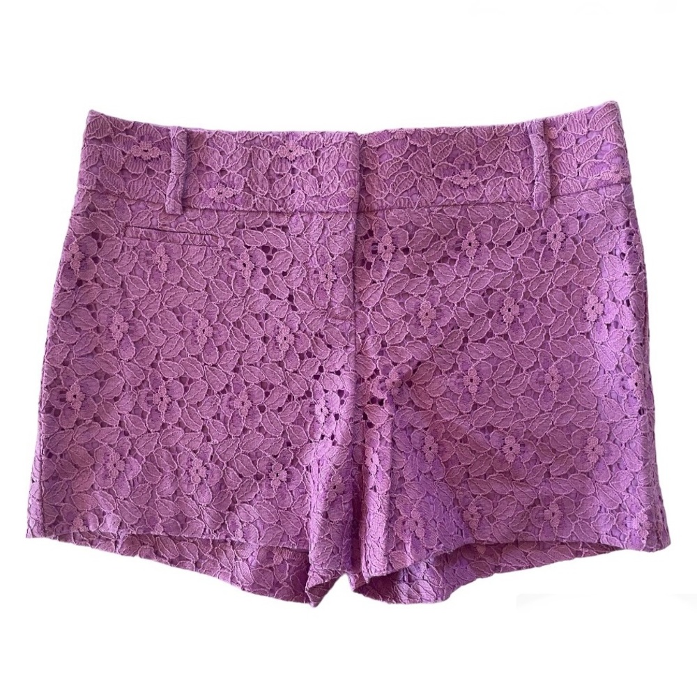💛💛 4/$25 LOFT/ Ann Taylor Purple Lace Shorts/ sz 0